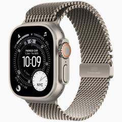 Apple Watch Ultra 3 GPS + Cellular, 49 мм Natural Titanium Case with Natural Titanium Milanese Loop, S