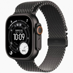 Apple Watch Ultra 3 GPS + Cellular, 49 мм Black Titanium Case with Black Titanium Milanese Loop, S