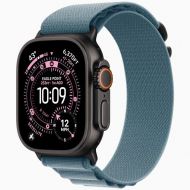 Apple Watch Ultra 3 GPS + Cellular, 49 мм Black Titanium Case with Light Blue Alpine Loop, S