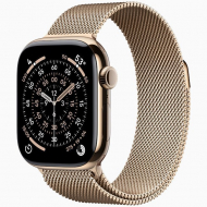 Apple Watch Series 11 GPS + Cellular, 46 мм Gold Titanium Case with Gold Milanese Loop