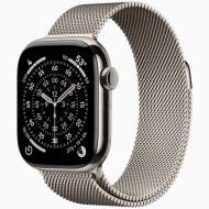 Apple Watch Series 11 GPS + Cellular, 42 мм Natural Titanium Case with Natural Milanese Loop