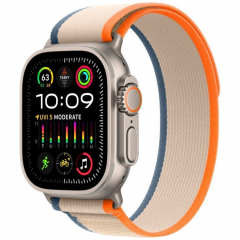 Apple Watch Ultra 2 GPS + Cellular, 49 мм, корпус из титана, ремешок Trail оранжевого/бежевого цвета, размер S/M, MRFL3
